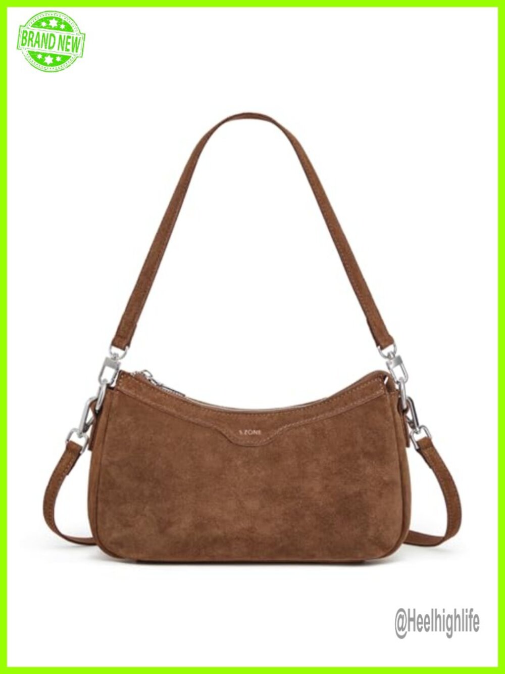 Suede Hobo Crossbody Bag with 2 Straps Adjustable Shoulder Purse